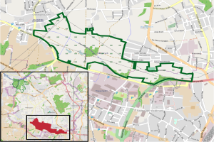 Eine detaillierte Karte von Berlin mit einer prominenten gr├╝nen Linie, die eine vorgeschlagene Route anzeigt, mit Stra├čen, Parks und Sehensw├╝rdigkeiten.