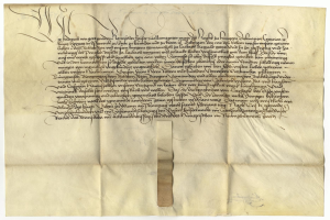 Gelbliches Papier mit schwarzer Tinte Handschrift, ein deutscher Regierungsbrief, der die Freigabe einer Petition für den Tod eines Mannes anfordert.