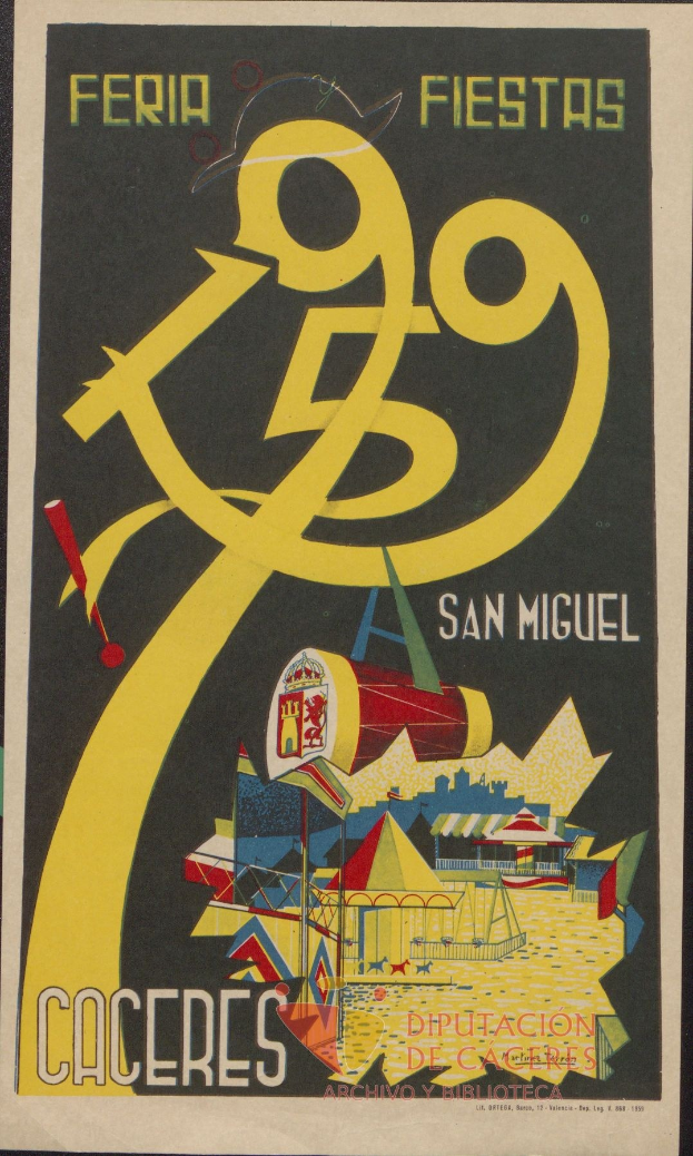 Plakatankündigung eines Festivals in San Miguel de Allende, Mexiko mit Text und Bildern.